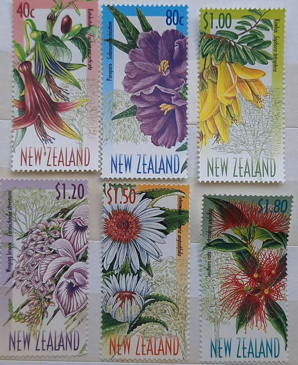 New Zealand 1999 Native Tree Flowers Set of 6 Mint stamps