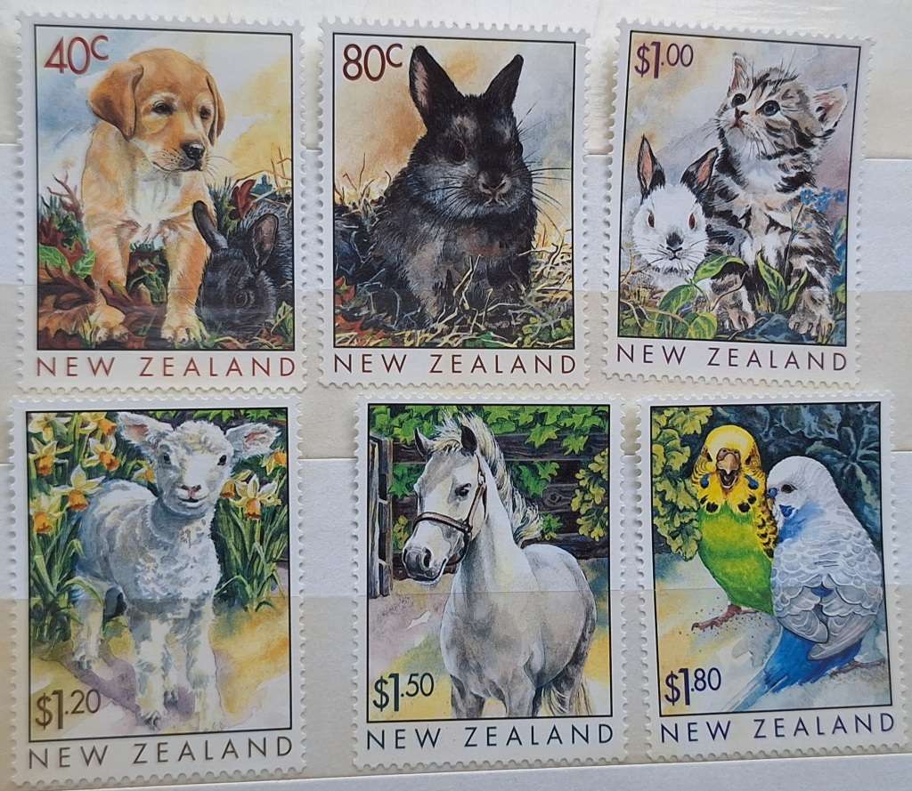 New Zealand 1999 Popular Pets Set of 6 Mint stamps