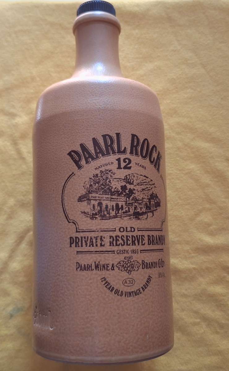 Paarl Rock 12 Old Private Reserve Brandy Empty Stoneware 750ml Bottle