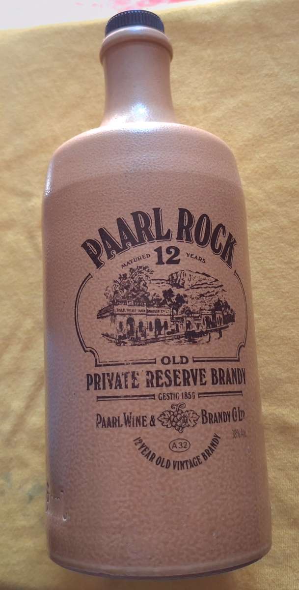 Paarl Rock 12 Old Private Reserve Brandy Empty Stoneware 750ml Bottle