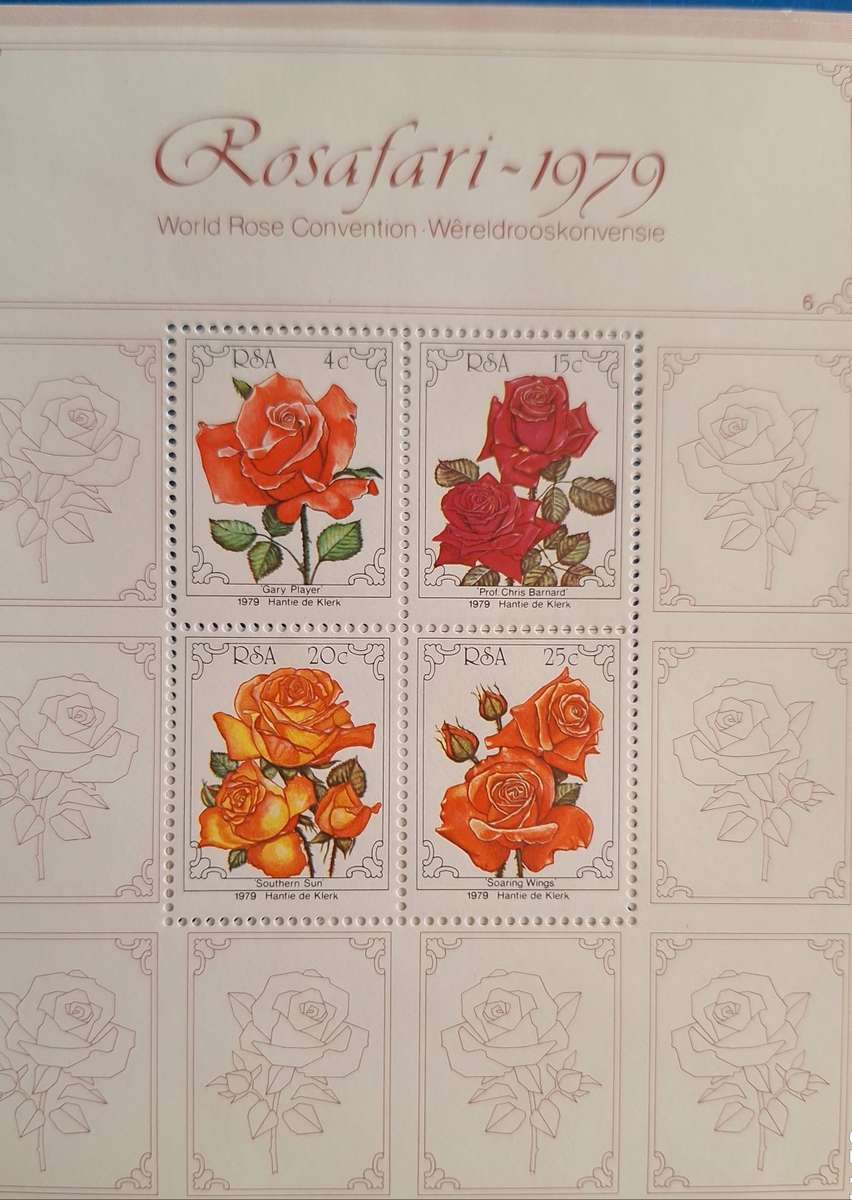 South Africa 1979 World Rose Convention Rosafari 1979 Mint Miniature Sheet