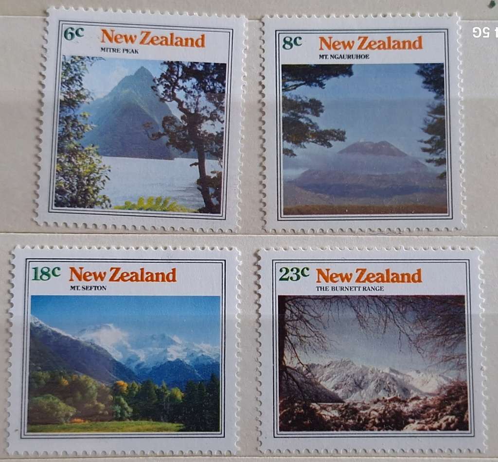New Zealand 1973 Mountain Scenes Set of 4 Mint stamps
