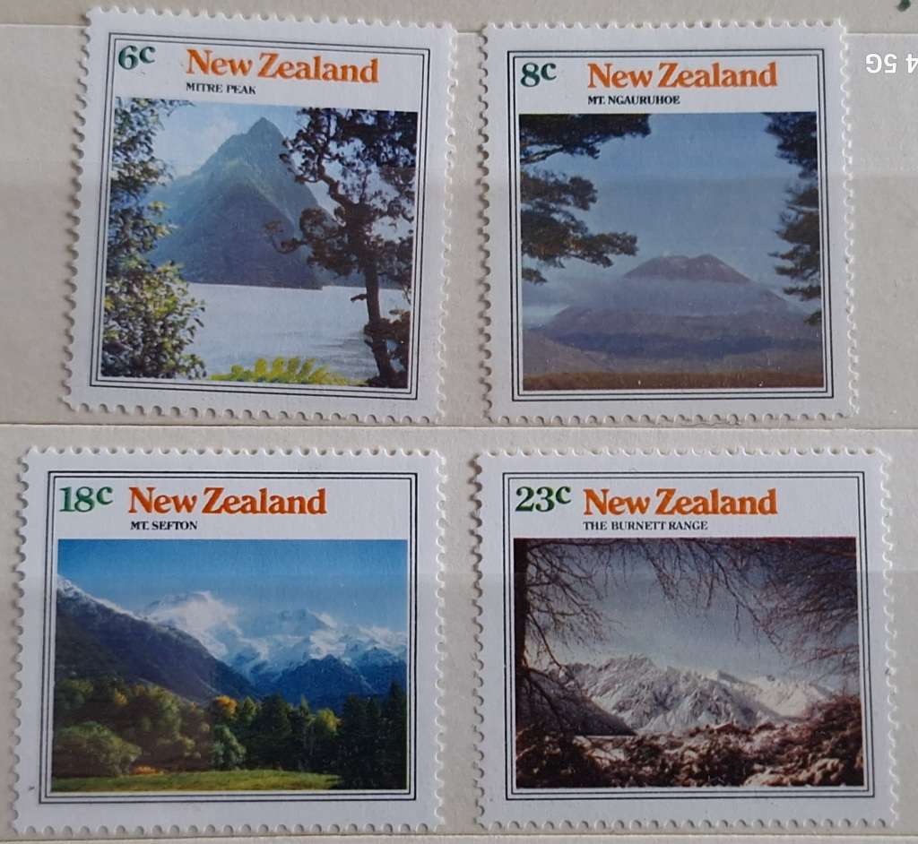 New Zealand 1973 Mountain Scenes Set of 4 Mint stamps