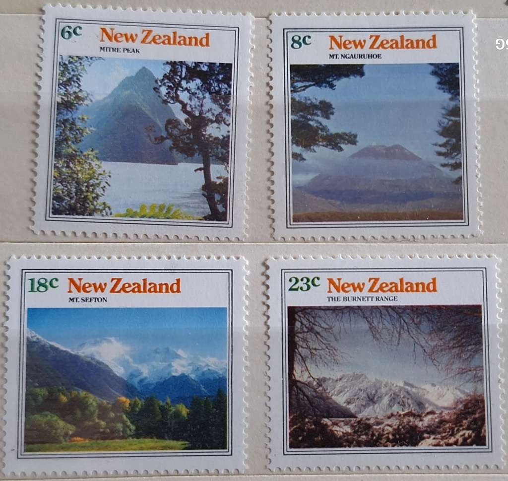 New Zealand 1973 Mountain Scenes Set of 4 Mint stamps