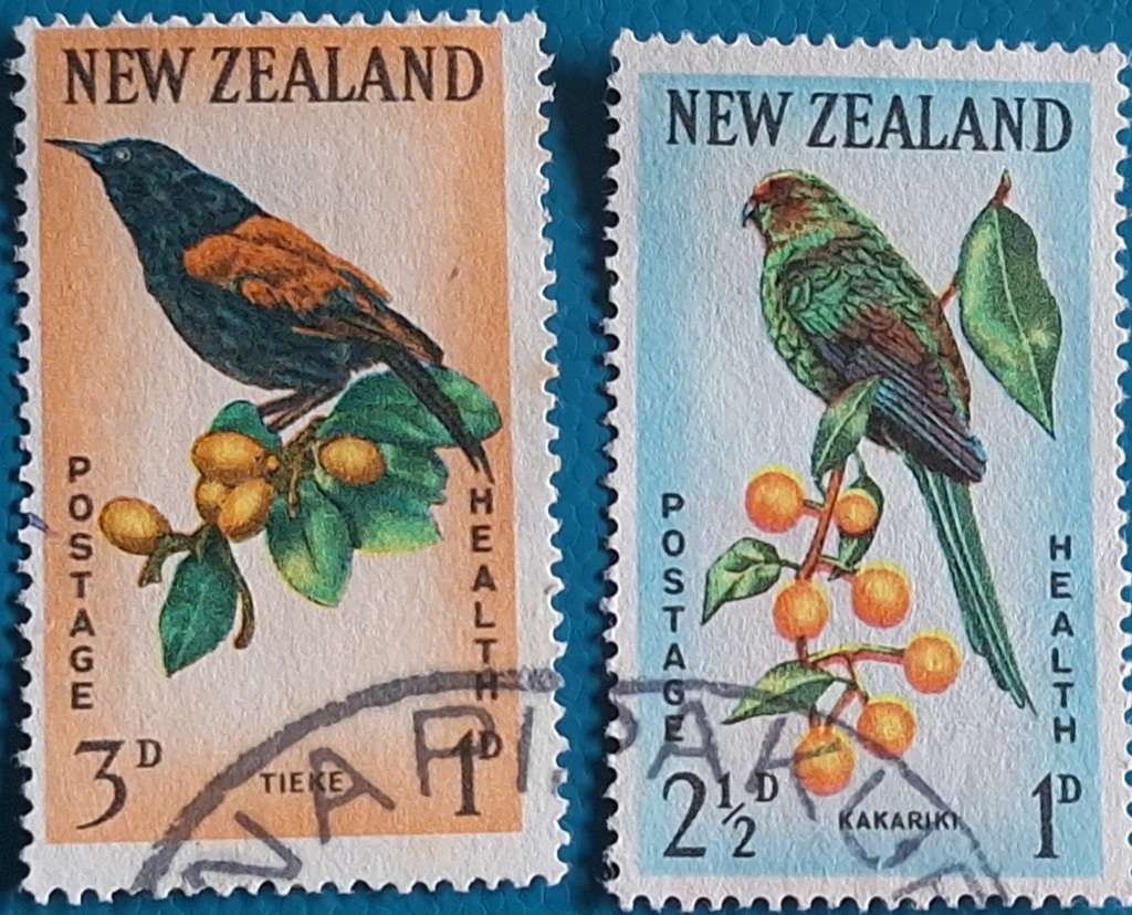 New Zealand 1962 Health Issue Birds Set of 2 Used Hinged stamps
