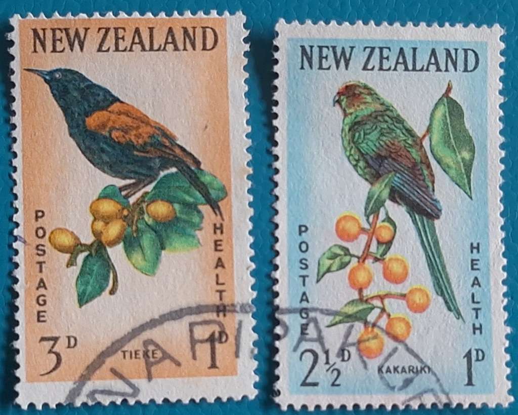New Zealand 1962 Health Issue Birds Set of 2 Used Hinged stamps