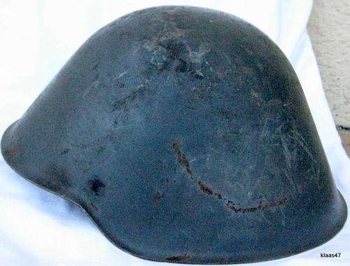 EAST GERMANY/RUSSIA : HELMET : LEATHER INNER WITH PLASTIC SIZE ADJUSTMENT **PLEASE NOTE CONDITION**