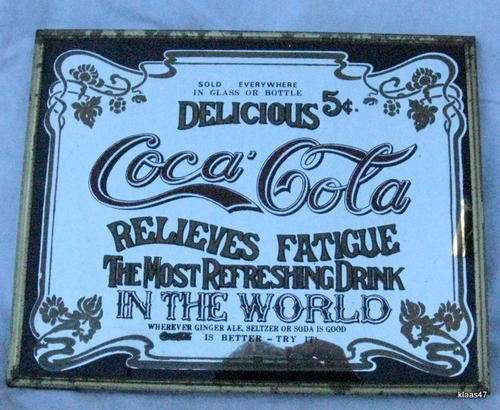 COLA-COLA MIRROR : 25X20CM