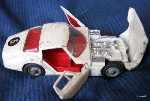 CORGI TOYS 324 MARCOS VOLVO 1800 : NO. 5 DECAL : *NOTE PAINTWORK WORN*