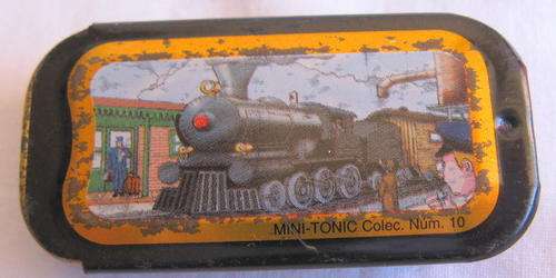 EMPTY TIN : MINI-TONIC (Collec Num 10) : VENTE EN PHARMACIE :  4.5x2x1cm