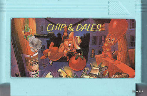 GAME CARTRIDGE : CHIP & DALES please note the game is NOT TESTED