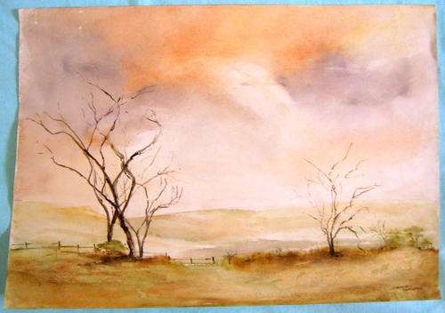 WATERCOLOUR : CYNTHIA JOHNSON : UNFRAMED : 42x29.5cm