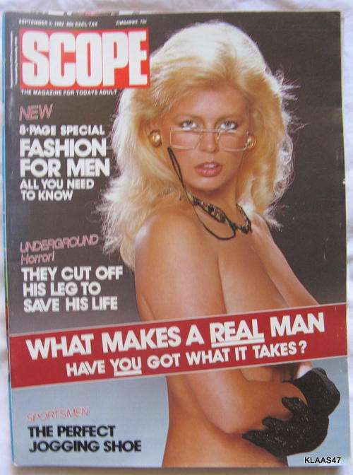 Scope Sept 1982 What makes a REAL man .They cut off his leg to save his life  Kray twins