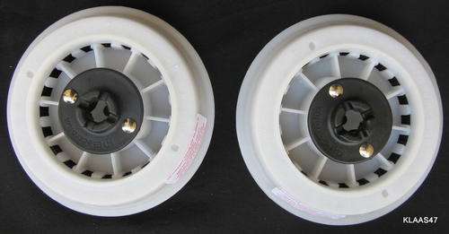 PAIR BRUSHES : ELECTROLUX : FLOOR POLISHER : 14cm DIAMETER