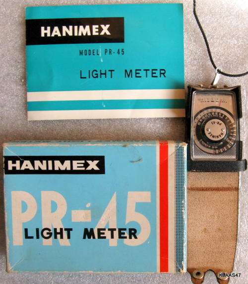 HANIMEX PR-45 LIGHT METER : IN ORIGINAL BOX - WITH LEAFLET
