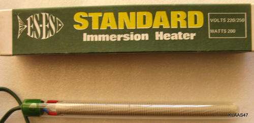 AQUARIUM ACCESSORIES - STANDARD IMMERSION HEATER - VOLTS 220 /250 WATTS 200