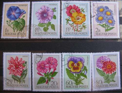THEMATIC - FLOWERS - HUNGARY - 8 STAMPS