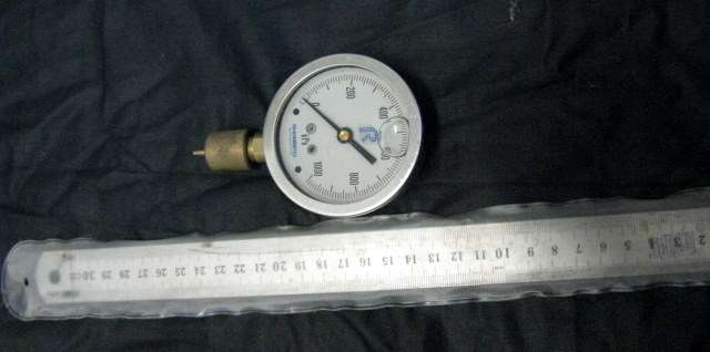 300MM STAINLESS RULER  & RHOMBERG  KPA  GAUGE
