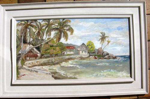 OIL ON BOARD : FRAMED SIZE 92X58cm : SIGNED J D'OFFOY