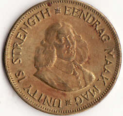 SOUTH  AFRICA &  SUID - AFRIKA :1961 : ONE  CENT :  UNITY IS STRENGTH  - EENDRAG MAAK  MAG