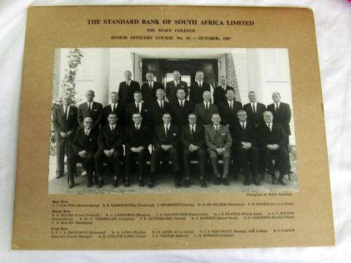 PHOTOGRAPH : 30X25cm : THE STANDARD  BANK  - STAFF COLLEGE - 1967