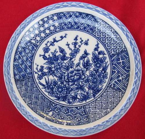BLUE & WHITE : ORIENTAL DESIGN : 15cm DIAMETER PLATE