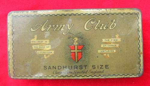 ARMY CLUB : CIGARETTE TIN :  CAVANDERS LIMITED :  14.5x7.5x2.7cm