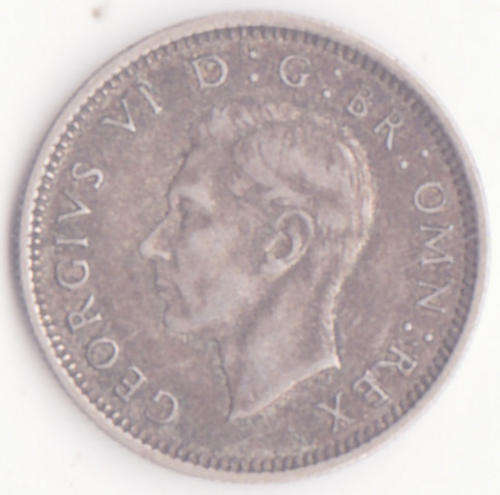 GREAT BRITAIN : GEORGE VI :  SIX  PENCE : 1937