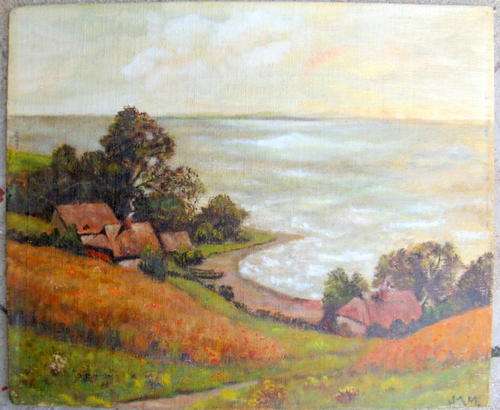 PAINTING ON "RATHBONE" CANVAS BOARD : SIZE - 30.5x25.2 : A WAR TIME PRODUCT 1941/42