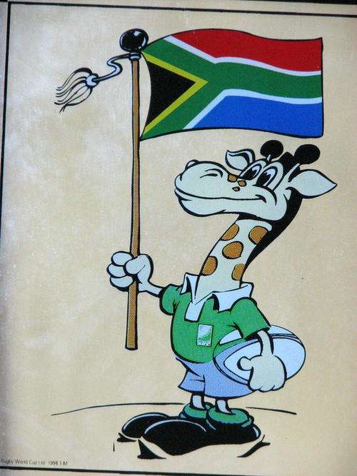 RUGBY WORLD CUP : 1995 : FRAMED MIRROR : 20x27.5cm