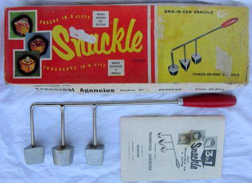 THREE-IN-ONE SNACKLE : TRANSVAAL AGENCIES (BRAKPAN) : STILL IN ORIGINAL BOX - RECIPE INCLUDED