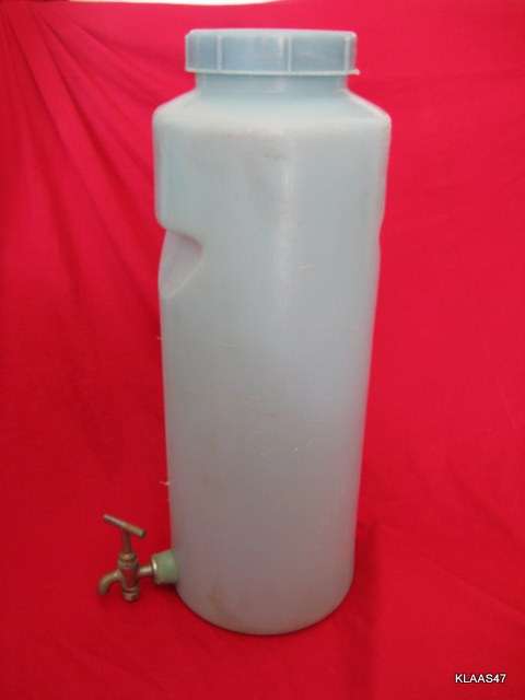 SAR/SAS : WATER BOTTLE WITH TAP : 18cm DIAMETER - 50cm HIGH : **TYPE USED ON MAINLINE TRAINS**