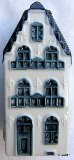 BLUE DELFT'S : KLM - BOLS AMSTERDAM 1575 : HOUSE NO 18 : **STILL SEALED - HAS LIQUID IN IT**