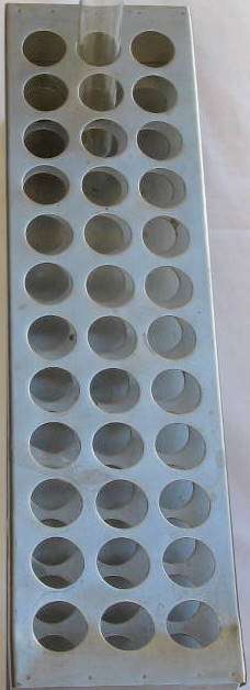 STAINLESS STEEL TEST TUBE HOLDER (PLEASE NOTE CONDITION) WITH OUT THE TUBE