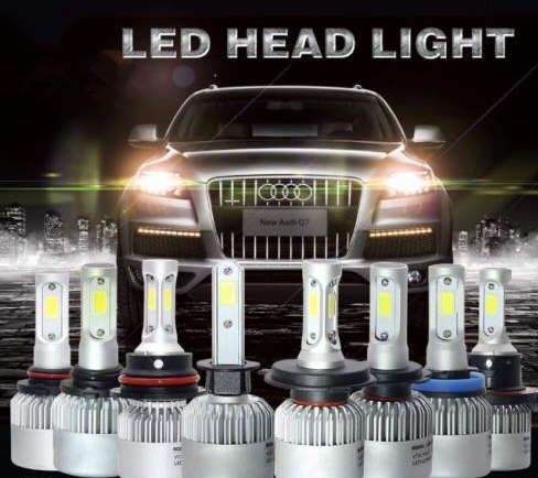 C6 H7 H3 H4 LED Light Headlight Vehicle Car Hi/Lo Beam Bulb Kit 6000k White