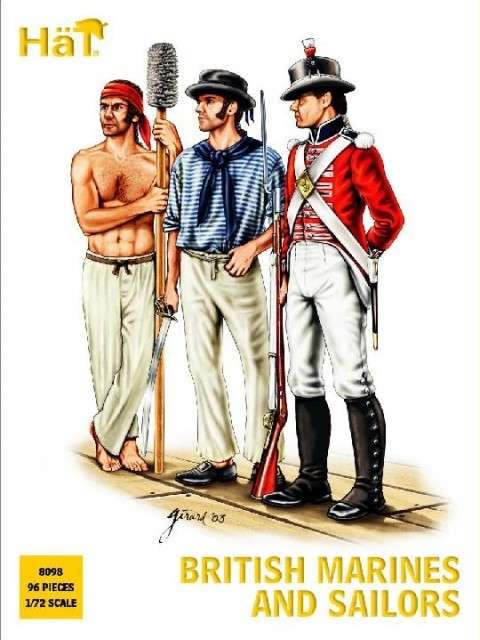 HaT 1/72 British Marines and Sailors pack 96Pcs