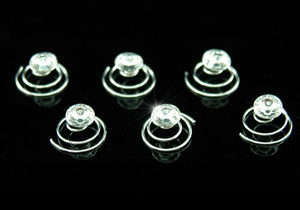 6 Hair Twists with Swarovski Crystal