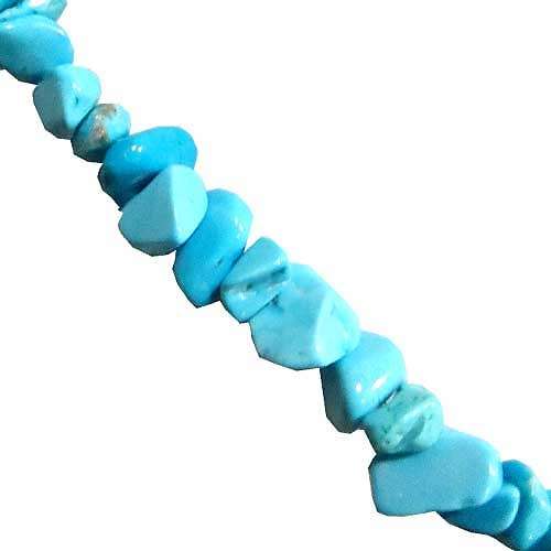 Natural BLUE HOWLITE chip beads: 4-6mm, 40cm strand