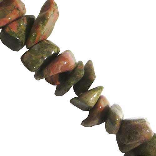 Natural UNAKITE X-large chip beads 10-13mm, 40cm strand