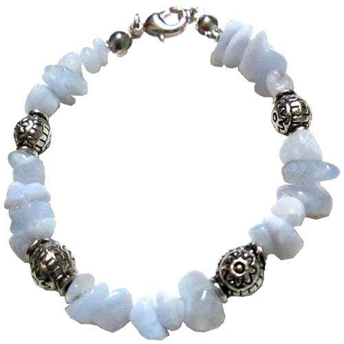 DIY AQUAMARINE Gemstone Chip Bead Bracelet Set