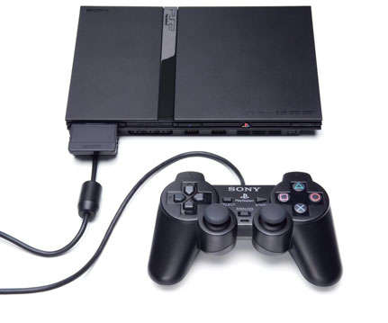 PLAYSTATION 2 CONSOLE WITH MEMORY CARD AND 2 REMOTES
