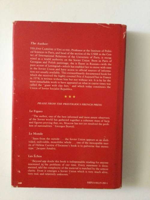 Decline of an Empire, the Soviet Socialist Republic`s in revolt, HC d`Encausse, 1979