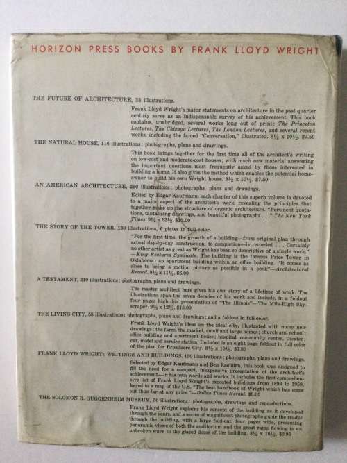 The Drawings Of Frank Lloyd Wright, Drexler, 1962