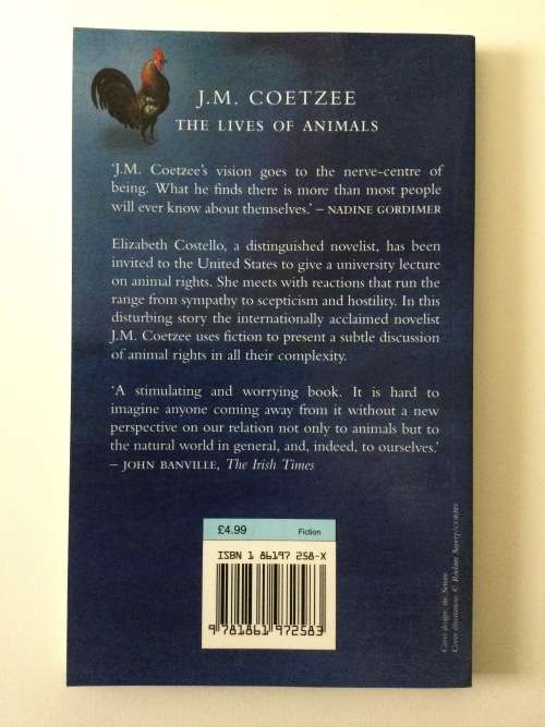 The Lives Of Animals, JM Coetzee, 2000