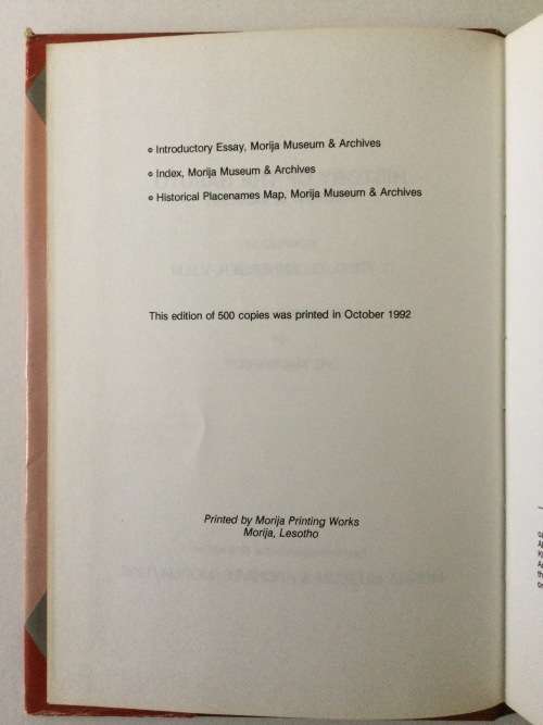 History of the Basuto, Ancient and Modern, D Fred. Ellenberger VDM, 1992