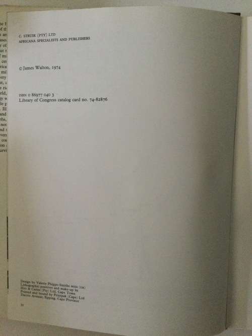 Water-mills, Windmills and horse-mills of South Africa, James Walton, 1974