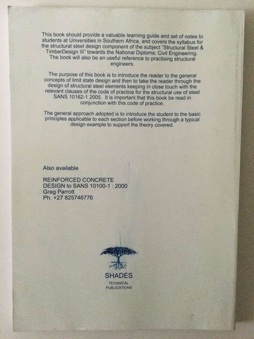 Structural Steel Design to SANS 10162:1-2005, Greg Parrott, 2014