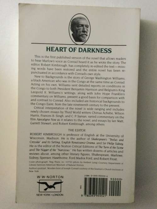 Heart of Darkness, Joseph Conrad, Edited by Robert Kimbrough, 1988, 3rd edition