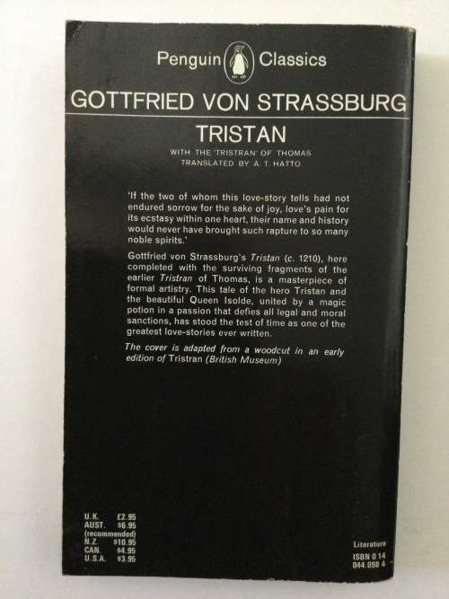 Tristan, Gottfried Von Strassburg, 1984