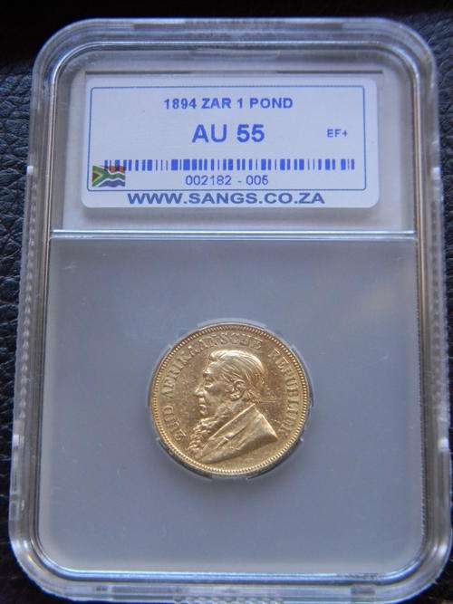 *1894 ZAR 1 Pond - AU55*